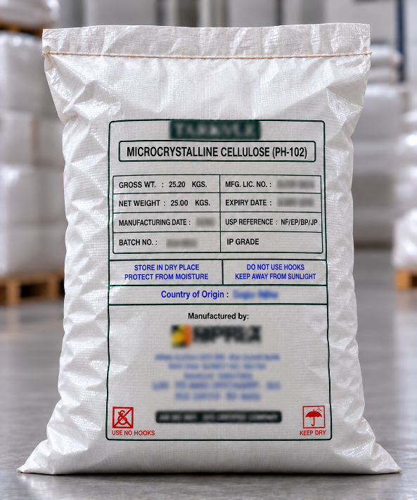 Đóng gói Microcrystalline Cellulose M102 (ảnh minh họa)